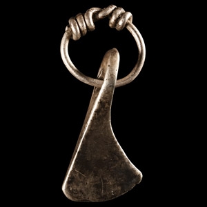 Viking Age Silver Axehead Pendant