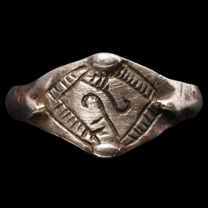 Viking Age Silver Ring with Scrolls