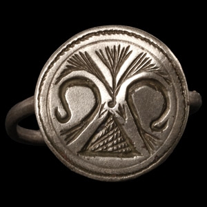 Medieval Silver Ring with Fleur-de-Lys