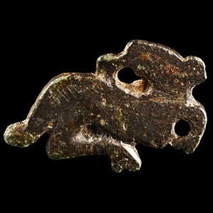 Roman Bronze Hare Plate Brooch