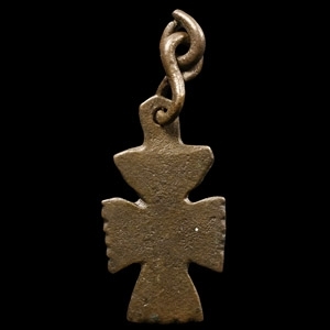 Byzantine Bronze Cross Pendant