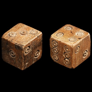 Roman Bone Dice Pair