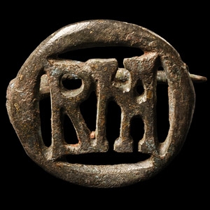 Roman Bronze ROMA Brooch