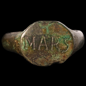 Roman Bronze Ring with Inscription