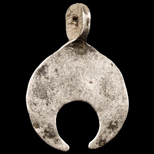 Roman Silver Lunar Pendant