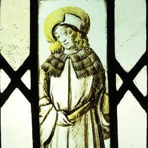 Medieval Stained Glass Panel with Nobleman
