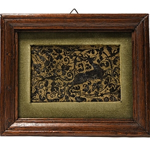 Medieval Reverse Glass Painting of a Stag