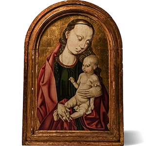 Medieval Virgin and Child by a Follower of Dirk Bouts