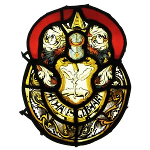 Post Medieval Stained Glass Armorial Panel