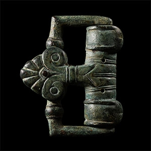 Huge Roman Bronze Buckle-Shaped Fitting