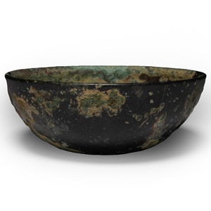 Assyrian Tinned Bronze Bowl