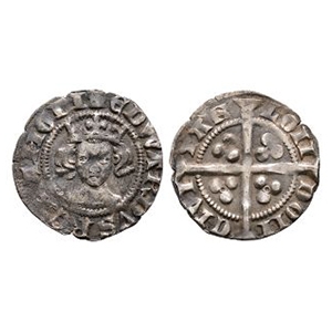 English Medieval Coins - Edward III - London - Pre Treaty AR Penny