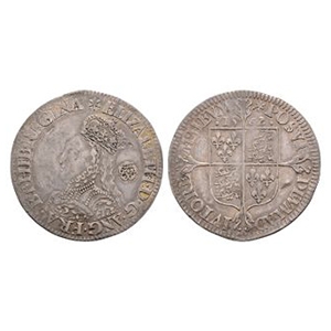 English Tudor Coins - Elizabeth I - 1562 - Milled AR Sixpence