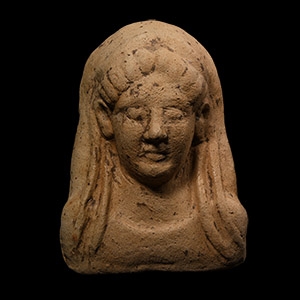 Greek Terracotta Protome Mask