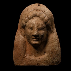 Greek Terracotta Protome Mask