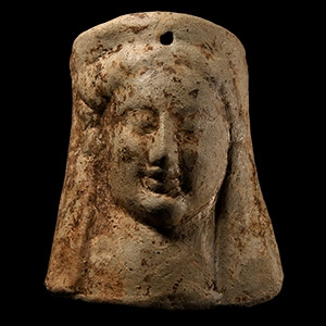 Greek Terracotta Protome Mask