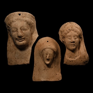 Greek Terracotta Protome Mask Collection