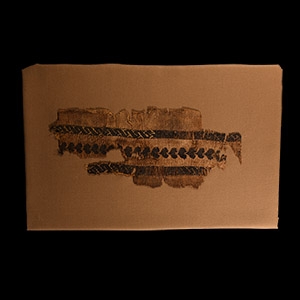 Egyptian Mounted Coptic Textile with Heart Motifs