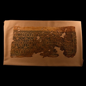 Egyptian Coptic-Fatimid Mounted Textile with Dancers