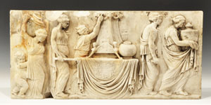 Post Medieval Georgian Marble Ritual Procession Panel