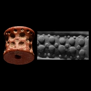 Western Asiatic Pink Jasper Cylinder Seal