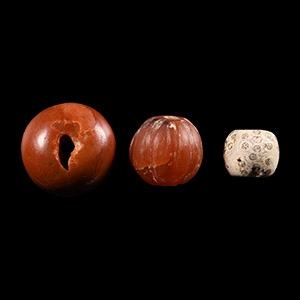 Eastern Mediterranean Stone and Glass Bead Collection