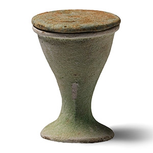 Egyptian Faience Offering Cup with Lid