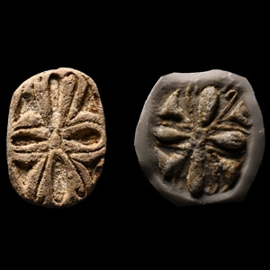 Sumerian Seal with Lotus Flower