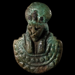 Egyptian Faience Aegis Amulet