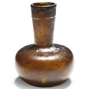 Roman Amber Glass Vase with Trail