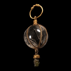 Viking Age Crystal Sphere in Gold Pendant