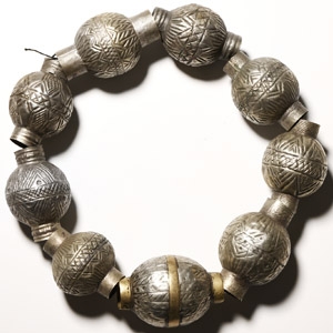 Bedouin Silver-Coloured Metal Beaded Necklace