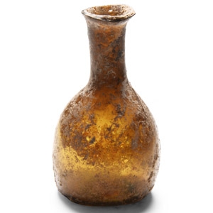 Roman Golden Amber Glass Unguentarium