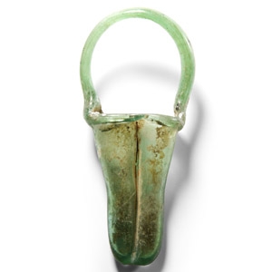 Roman Glass Double Unguentarium with Handle