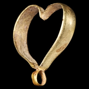 Medieval Gold Heart-Shaped Pendant