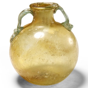 Roman Yellow Glass Alabastron