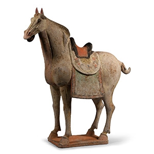Large Chinese Tang Terracotta Horse Figurine