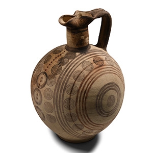 Cypriot Trefoil Jug with Concentric Decorations