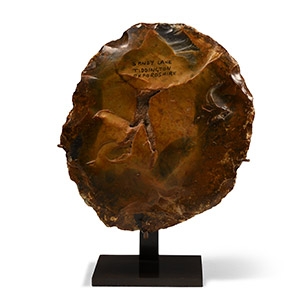 Massive Stone Age Flint Cobble Stone Cleaver