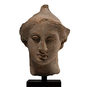 Greek Tarentine Terracotta Head of a Youth