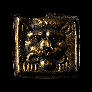 Sogdian Silver-Gilt Lion Plaque