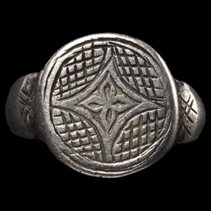 Medieval Silver Ring with Cross