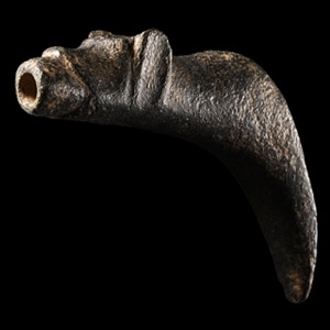 Medieval Bronze Priest Laver Pouring Spout with Dogs Head