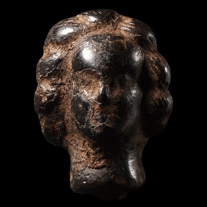 Post Medieval Bronze Knife Handle in the Form of a Bust
