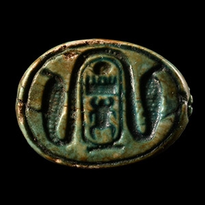 Egyptian Faience Scarab for Thutmose III