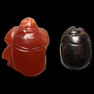 Egyptian Hardstone Scarab Group