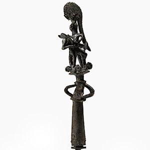 Iberian Celtic Axel Guttman Bronze Warrior Finial