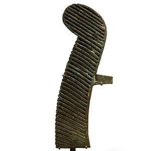 Egyptian Bronze Atef Crown Feather From a Life-Sized Statue