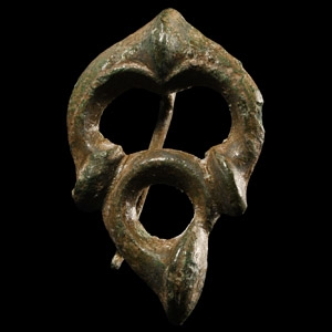 British Roman Military Bronze Trumpet-Whorl Plate Brooch