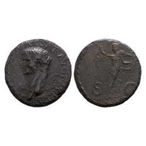 Ancient Roman Imperial Coins - Claudius - Barbarous Minerva AE As